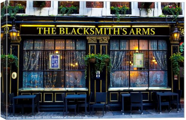 Blacksmiths Arms Pub Canvas Print by David Pyatt