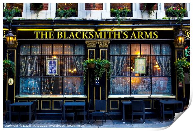 Blacksmiths Arms Pub Print by David Pyatt