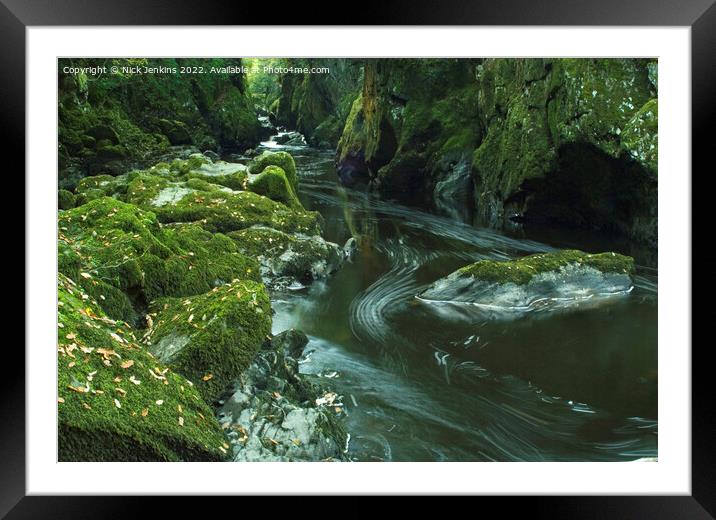 Fairy Glen River Conwy Betws y Coed North Wales  Framed Mounted Print by Nick Jenkins
