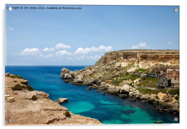 Anchor Bay, Malta Acrylic by Jim Jones