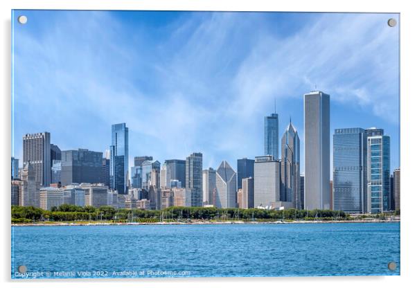 Chicago Skyline  Acrylic by Melanie Viola