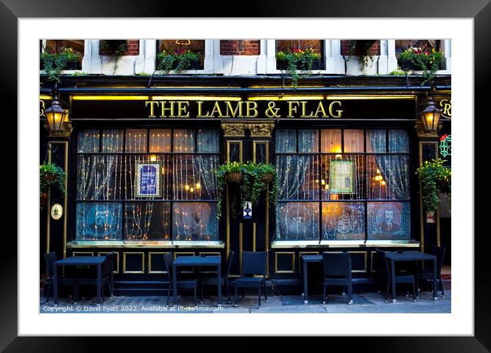 Lamb And Flag Pub  Framed Mounted Print by David Pyatt