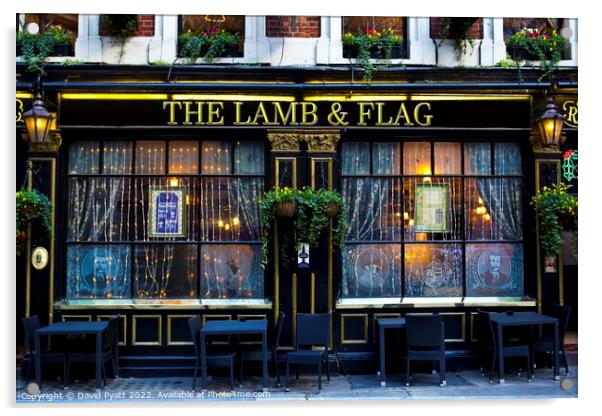 Lamb And Flag Pub  Acrylic by David Pyatt