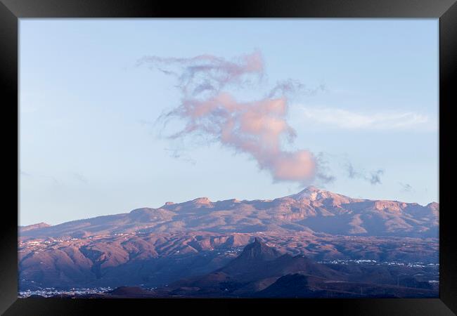 Cloud over Mount Teide Tenerife Framed Print by Phil Crean
