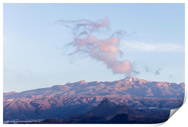 Cloud over Mount Teide Tenerife Print by Phil Crean