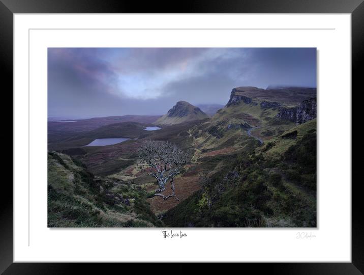 The lone tree on Skye Quiraing Scotland Highlands Framed Mounted Print by JC studios LRPS ARPS