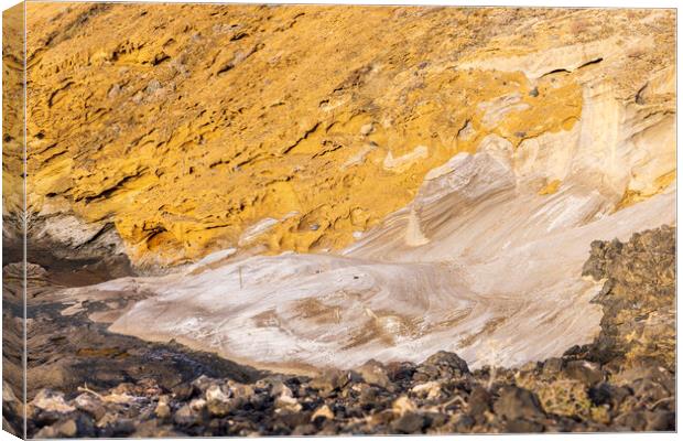 Montaña Amarilla, Yellow mountain, Tenerife Canvas Print by Phil Crean