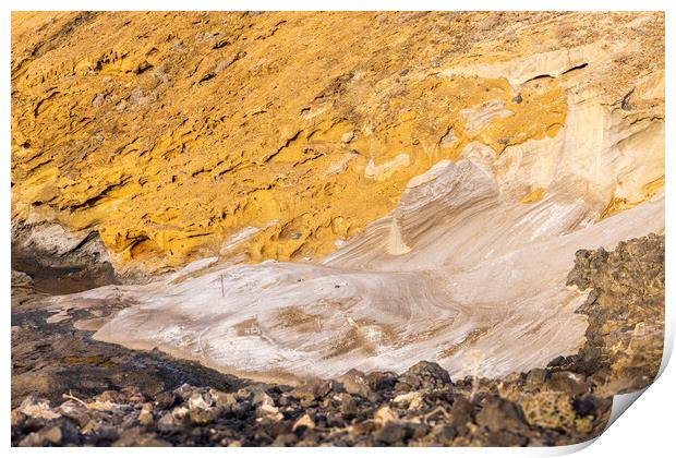 Montaña Amarilla, Yellow mountain, Tenerife Print by Phil Crean