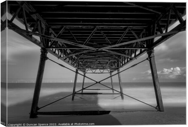 Under the Pier? Skegness. Canvas Print by Duncan Spence