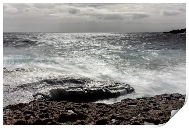 Costa Silencio Tenerife Rough seas Print by Phil Crean