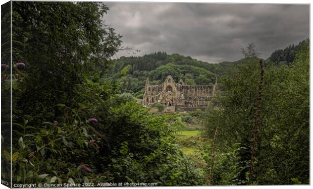 Tintern Abbey, Monmouthshire, Wales. Canvas Print by Duncan Spence