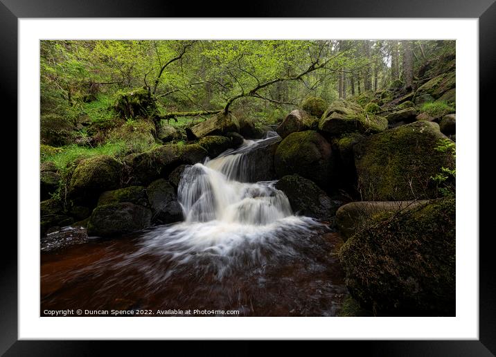 Wyming brook, Sheffield. Framed Mounted Print by Duncan Spence