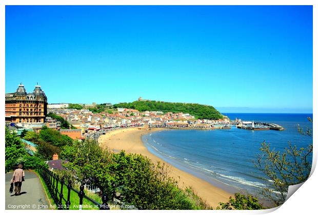 South Bay, Scarborough, Yorkshire. Print by john hill