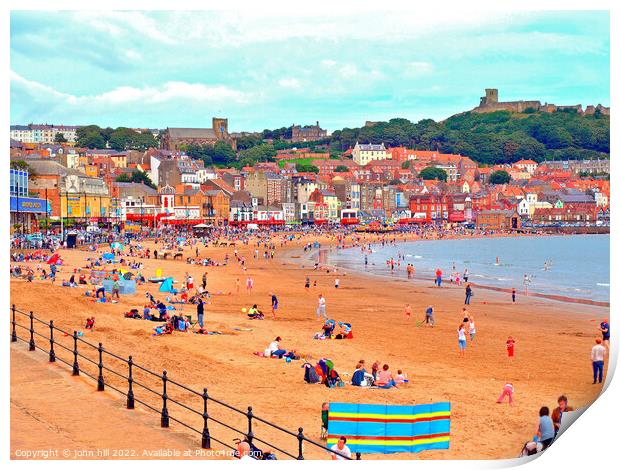 Scarborough, North Yorkshire. Print by john hill