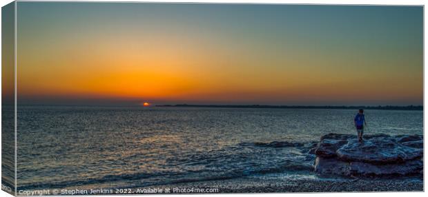 Ogmore-by-Sea sunset Canvas Print by Stephen Jenkins