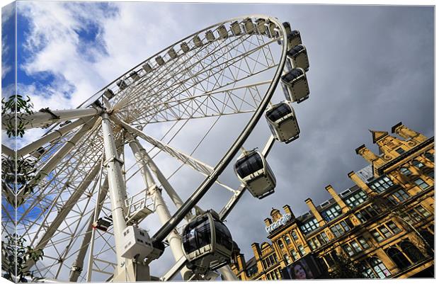 The Wheel Of Manchester Canvas Print by Jason Connolly
