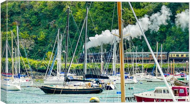 The Enchanting Dartmouth Steam Train Journey Canvas Print by Roger Mechan