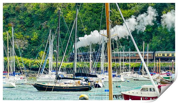 The Enchanting Dartmouth Steam Train Journey Print by Roger Mechan