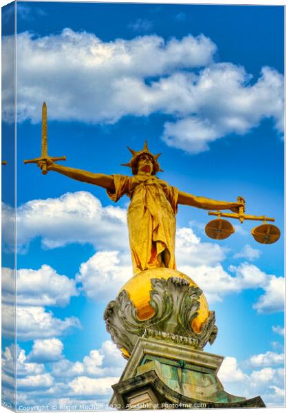 The Guardian of Justice Canvas Print by Roger Mechan