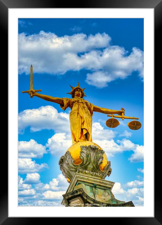 The Guardian of Justice Framed Mounted Print by Roger Mechan