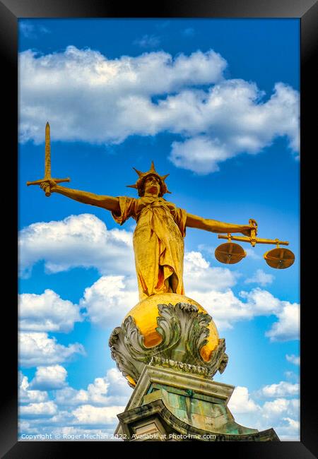 The Guardian of Justice Framed Print by Roger Mechan