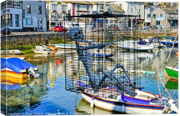 The Hanging Cage of Brixham Canvas Print by Roger Mechan