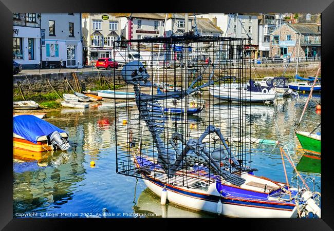 The Hanging Cage of Brixham Framed Print by Roger Mechan