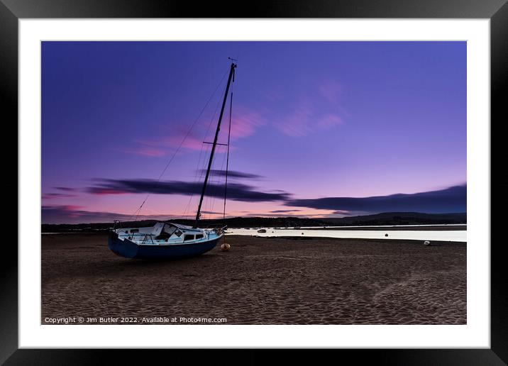 Estuary Sunset Framed Mounted Print by Jim Butler