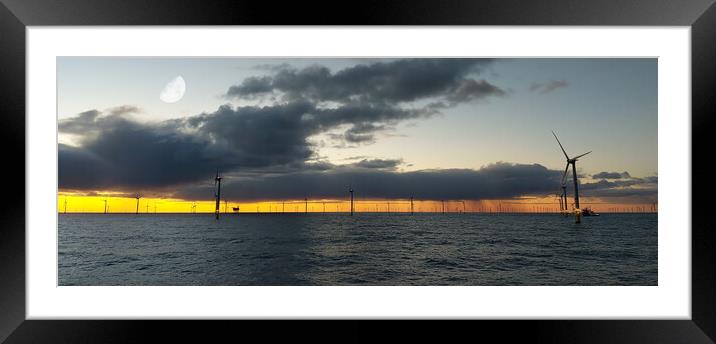 Windfarm of the German Coast Framed Mounted Print by Russell Finney