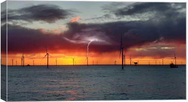 Offshore windfarm  Canvas Print by Russell Finney
