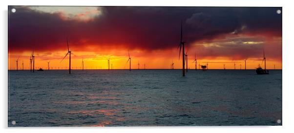 Offshore wind farm Acrylic by Russell Finney