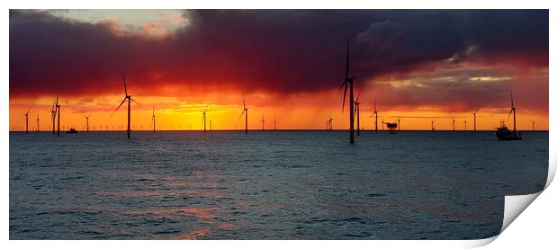 Offshore wind farm Print by Russell Finney