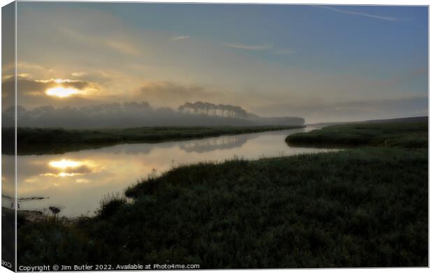 Misty Water Canvas Print by Jim Butler