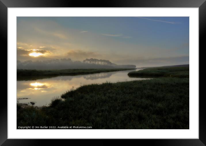 Misty Water Framed Mounted Print by Jim Butler