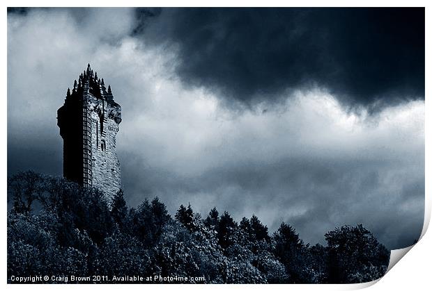Wallace Monument, Scotland Print by Craig Brown
