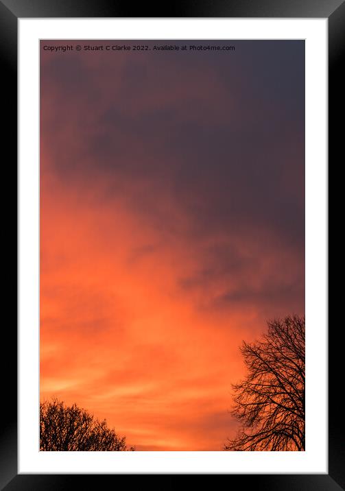 Winter sunrise Framed Mounted Print by Stuart C Clarke