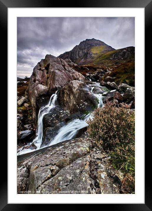 Afon Idwal and Tryfan Framed Mounted Print by Jim Butler