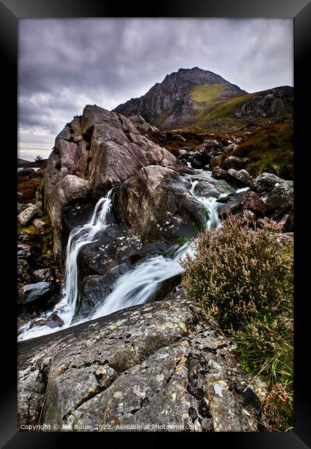 Afon Idwal and Tryfan Framed Print by Jim Butler
