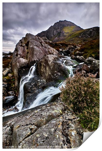 Afon Idwal and Tryfan Print by Jim Butler
