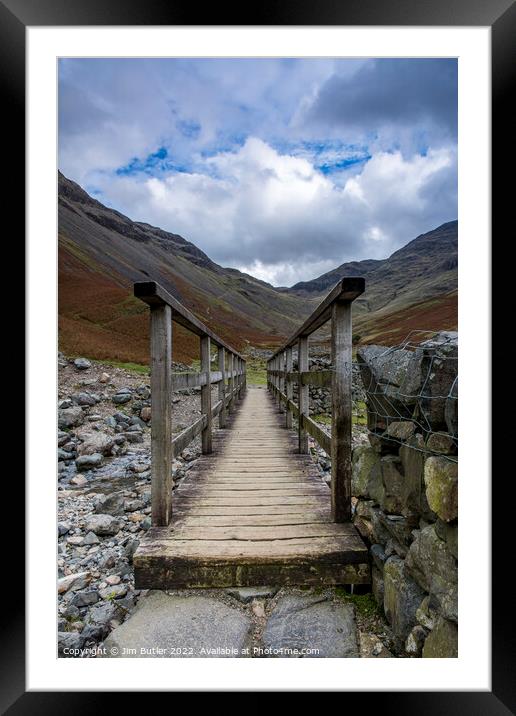 Footpath to Great Gable Framed Mounted Print by Jim Butler