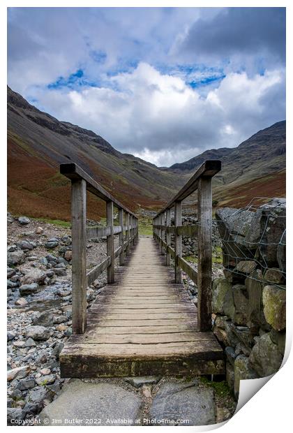 Footpath to Great Gable Print by Jim Butler