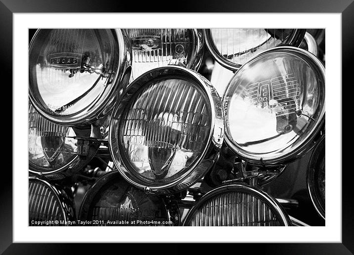 Head Lights Framed Mounted Print by Martyn Taylor