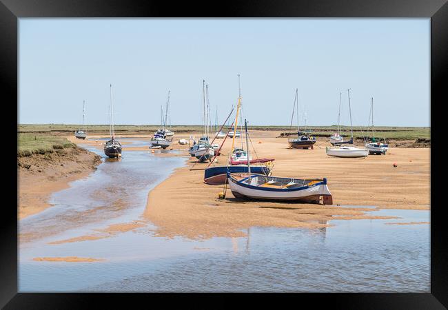 Boats by the quay at Wells next the Sea Framed Print by Jason Wells