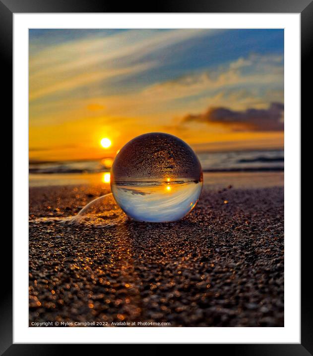 Glass ball bubble Framed Mounted Print by Myles Campbell
