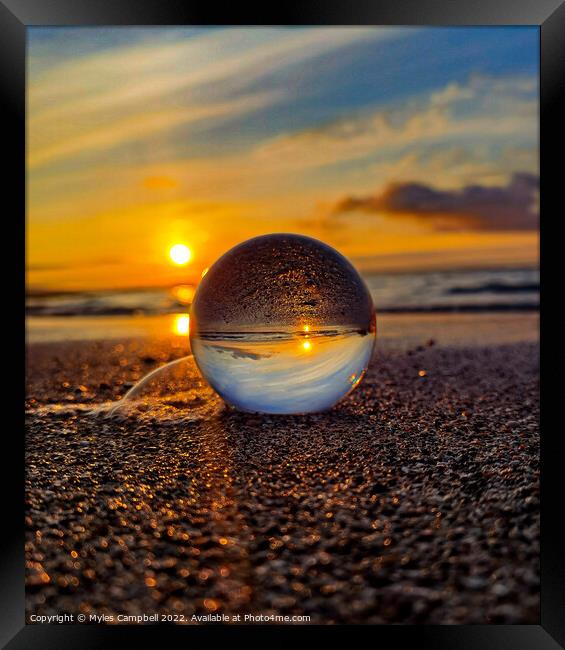 Glass ball bubble Framed Print by Myles Campbell