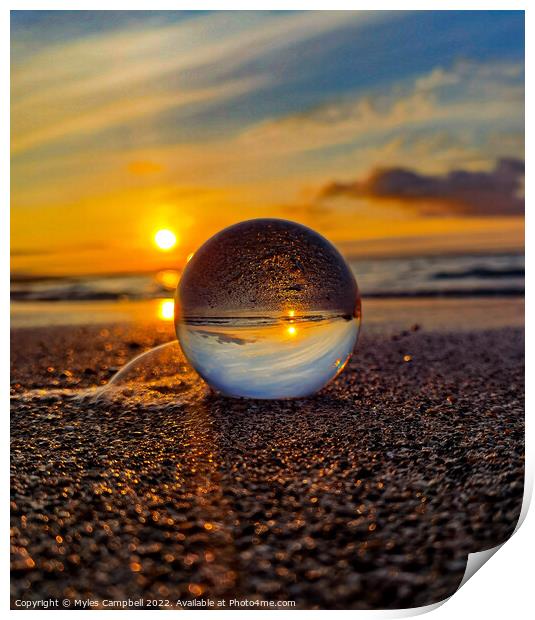 Glass ball bubble Print by Myles Campbell