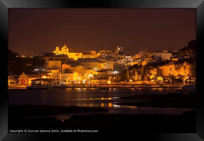 Alvor at Night, The Algarve, Portugal. Framed Print by Duncan Spence