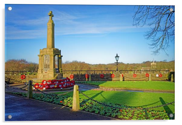 Knaresborough War Memorial Acrylic by Darren Galpin