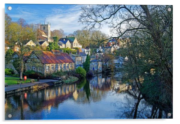 River Nidd at Knaresborough  Acrylic by Darren Galpin