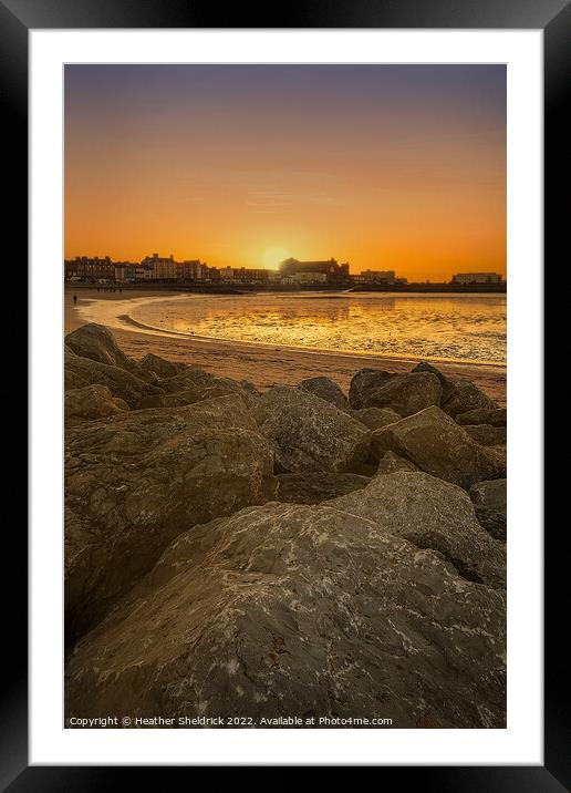 Morecambe Bay Sunset Framed Mounted Print by Heather Sheldrick